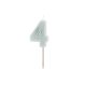 Szülinapi számgyertya "4" pasztell menta 6 cm