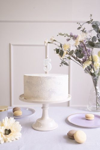 Szülinapi számgyertya "5" pasztell menta 6 cm