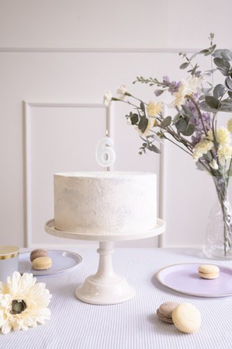 Szülinapi számgyertya "6" pasztell menta 6 cm