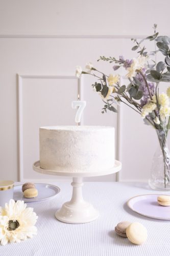 Szülinapi számgyertya "7" pasztell menta 6 cm