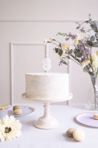 Szülinapi számgyertya "8" pasztell menta 6 cm