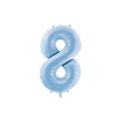   Szám fólia lufi ''8'' 86 cm világoskék