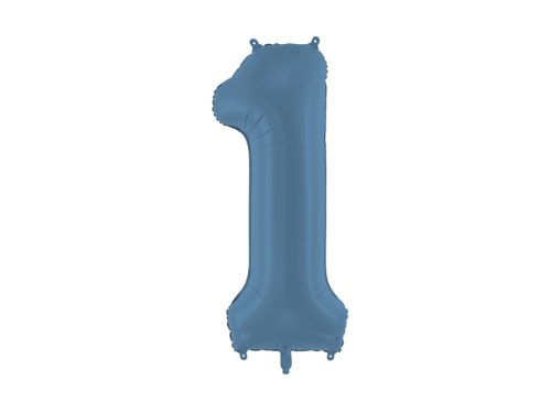 Szám fólia lufi ''1'' 86 cm matt sötétkék
