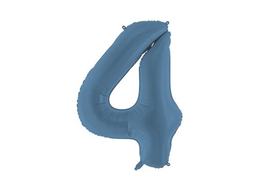 Szám fólia lufi ''4'' 86 cm matt sötétkék