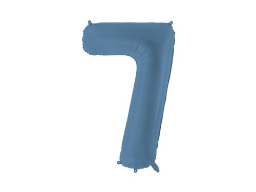 Szám fólia lufi ''7'' 86 cm matt sötétkék