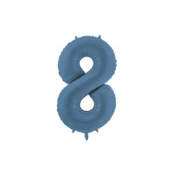   Szám fólia lufi ''8'' 86 cm matt sötétkék