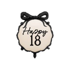 "Happy 18"  szülinapi fólia lufi 47x45 cm