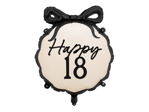 "Happy 18"  szülinapi fólia lufi 47x45 cm