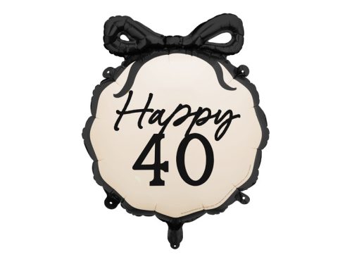 "Happy 40"  szülinapi fólia lufi 47x45 cm
