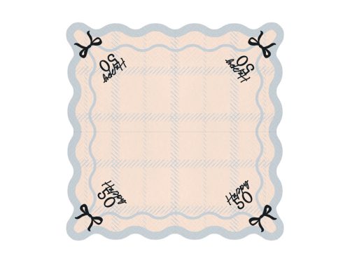 Papírszalvéta 50. születésnapra "Happy 50" (12 db)