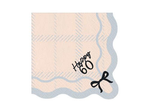 Papírszalvéta 60. születésnapra "Happy 60" (12 db)