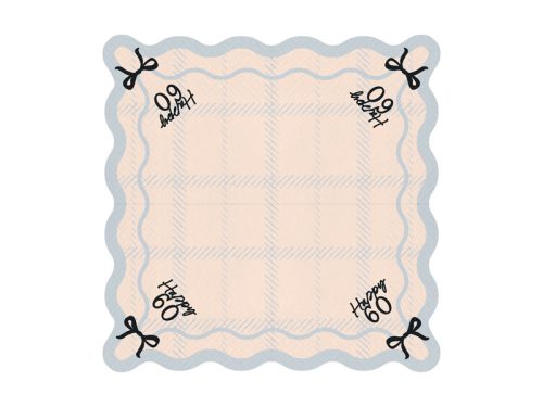 Papírszalvéta 60. születésnapra "Happy 60" (12 db)