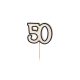 Szülinapi számgyertya "50" fekete és fehér