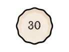 Papírtányér 30. születésnapra "Happy 30" (6 db)