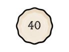 Papírtányér 40. születésnapra "Happy 40" (6 db)