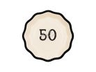 Papírtányér 50. születésnapra "Happy 50" (6 db)