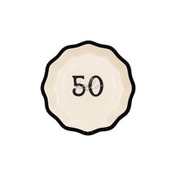   Papírtányér 50. születésnapra "Happy 50" (6 db)