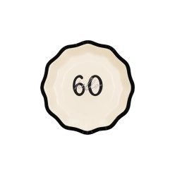   Papírtányér 60. születésnapra "Happy 60" (6 db)