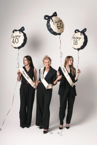 Vállszalag 40. születésnapra "Happy 40" bézs