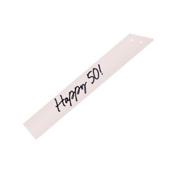 Vállszalag 50. születésnapra "Happy 50" bézs