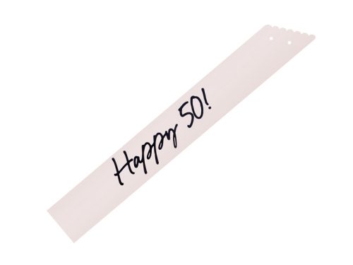 Vállszalag 50. születésnapra "Happy 50" bézs