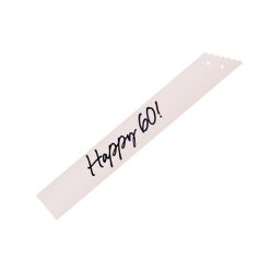 Vállszalag 60. születésnapra "Happy 60" bézs