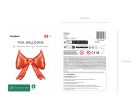Piros fólia masni lufi girlandhoz (5 db)