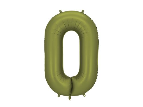 Szám fólia lufi' '0'' 86cm olívazöld