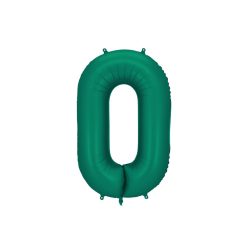   Szám fólia lufi ''0'' 86cm sötétzöld