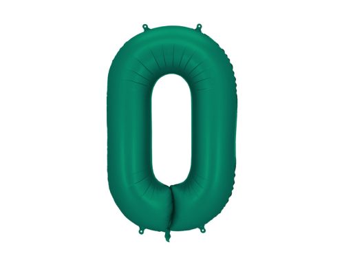 Szám fólia lufi ''0'' 86cm sötétzöld