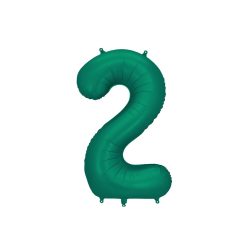   Szám fólia lufi ''2'' 86cm sötétzöld