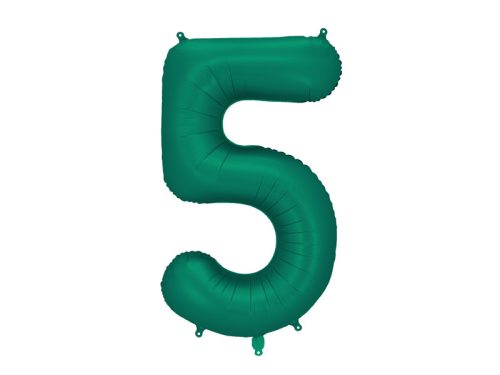 Szám fólia lufi ''5'' 86cm sötétzöld