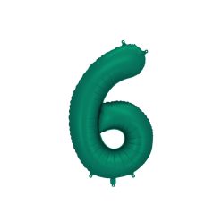   Szám fólia lufi ''6'' 86cm sötétzöld