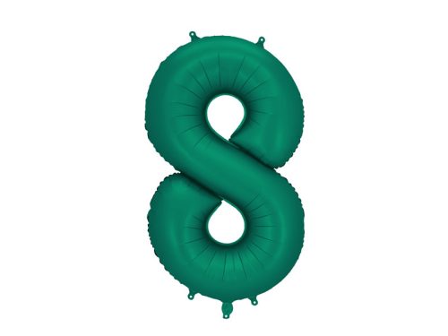 Szám fólia lufi ''8'' 86 cm sötétzöld