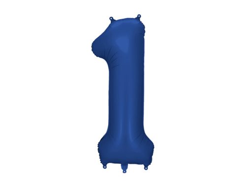 Szám fólia lufi ''1'' 86cm sötétkék