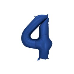 Szám fólia lufi ''4'' 86cm sötétkék