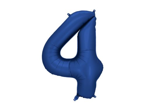 Szám fólia lufi ''4'' 86cm sötétkék