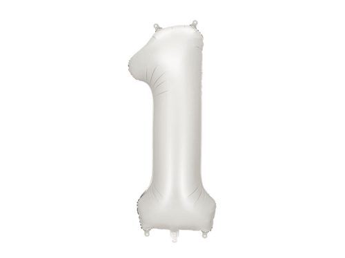 Szám fólia lufi ''1'' 86cm ezüst