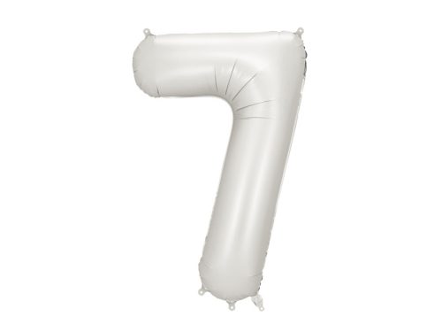 Szám fólia lufi ''7'' 86 cm ezüst