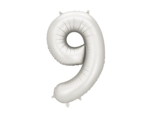 Szám fólia lufi ''9'' 86 cm ezüst