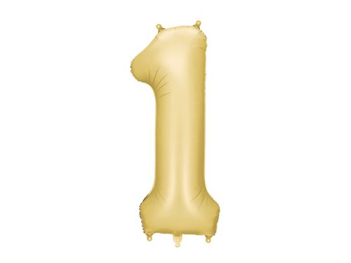 Szám fólia lufi ''1'' 86cm arany
