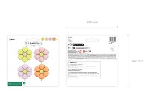 Fólia lufik margaréta, girlandhoz (4 db)