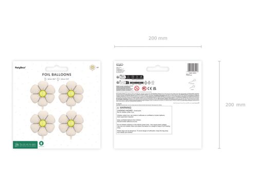 Fólia lufik margaréta, girlandhoz – krém színű (4 db)