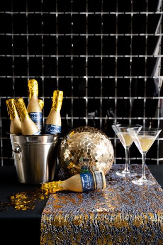 Pezsgősüveg konfetti ágyú – Arany