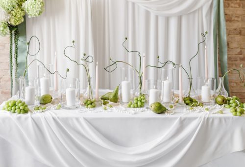 Üveg váza, 10x23cm