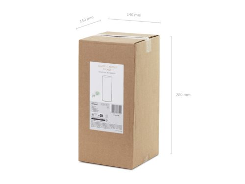 Üveg váza, 10x23cm