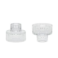 Üveg mécsestartó – 2 az 1-ben peremmel (1 db)