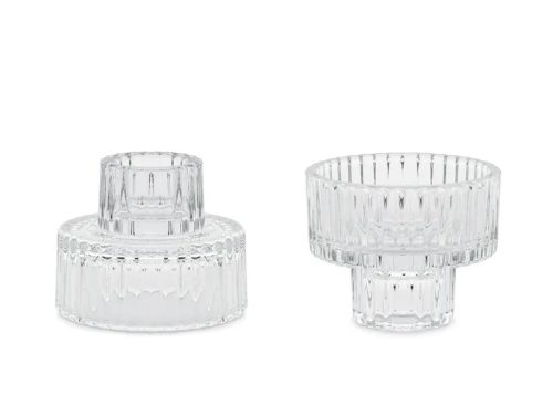 Üveg mécsestartó – 2 az 1-ben peremmel (1 db)