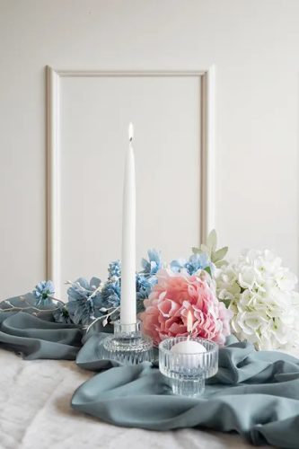 Üveg mécsestartó – 2 az 1-ben peremmel (1 db)