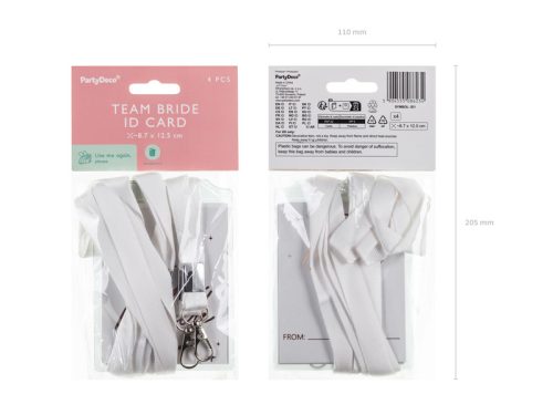 Team Bride kitűző szett  (4 db)
